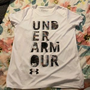 Girls under amour shirt